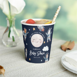 Niedliche Woodland Animal Space Babydusche Pappbecher