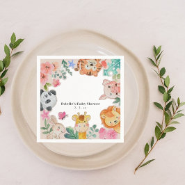 Niedliche Woodland Animals Kinderdusche Serviette