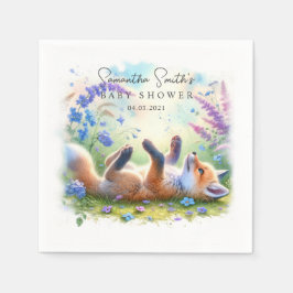Niedliche Woodland Baby-Dusche Napkin Serviette