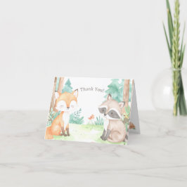 Niedliche Woodland Baby Dusche Thema Einladung