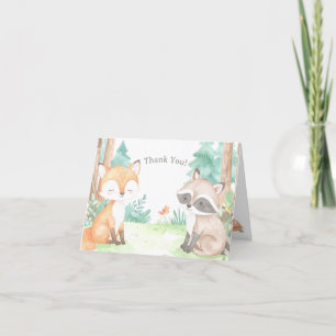 Niedliche Woodland Baby Dusche Thema Einladung