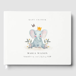 Niedliche Woodland Baby Elephant Foliage Baby Dusc Gästebuch