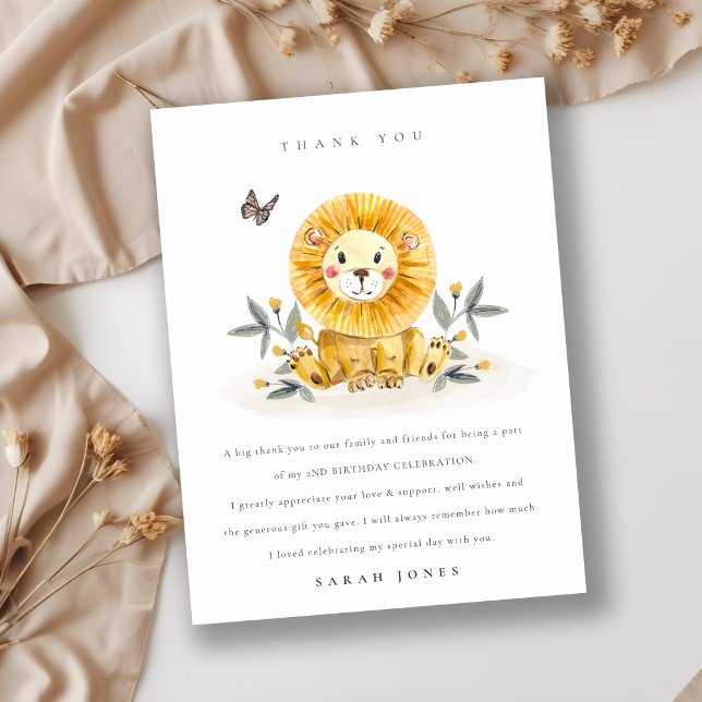 Niedliche Woodland Baby Lion Folies jedes Alter Ge Postkarte (Von Creator hochgeladen)
