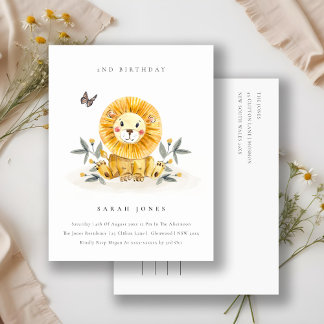 Niedliche Woodland Baby Lion Folies jedes Alter Ge Postkarte