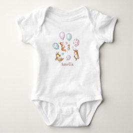 Niedliche Woodland Ballon Tiere Körper Anzug für M Baby Strampler