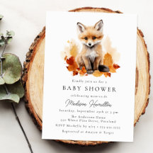 Niedliche Woodland Fox Fall Babydusche