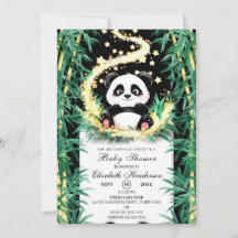 Niedliche Woodland Panda Kinderdusche