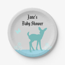 Niedliche Woods Themed Baby Shower Plate
