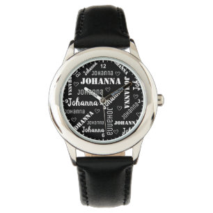 Niedliche Word Art Cloud benutzerdefinierte Name T Armbanduhr