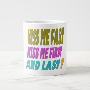 Niedliche Wortkunst für Liebhaber der Romantik Jumbo-Tasse
