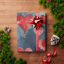 Niedliche Wrapping Paper Hearts