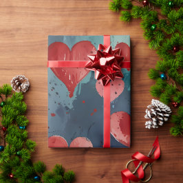Niedliche Wrapping Paper Hearts Geschenkpapier