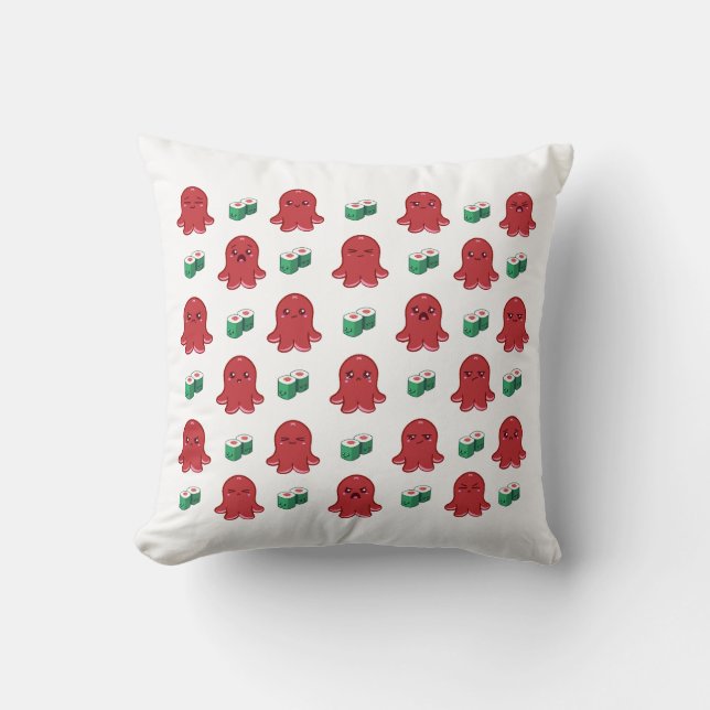 Niedliche Wurst mit Sushi Roll Kissen (Vorderseite)