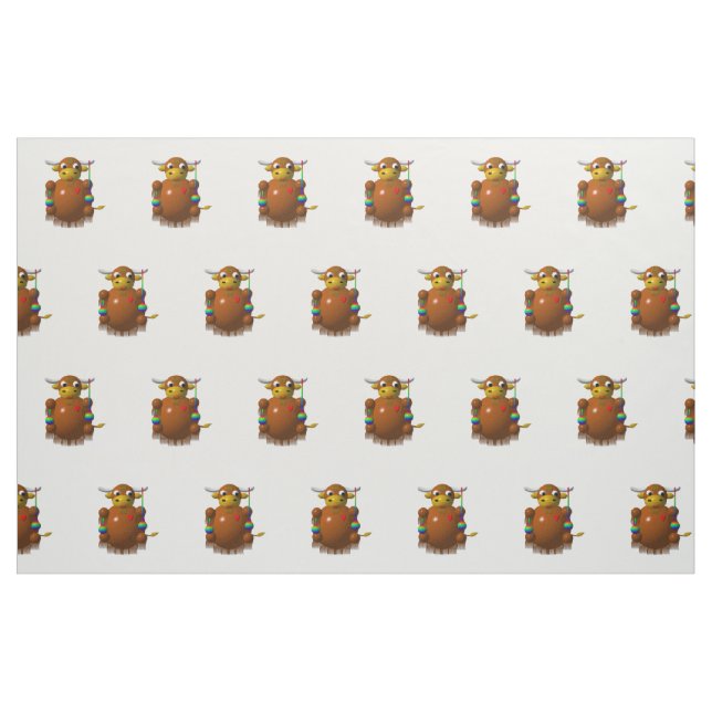 Niedliche Yak mit Jo-Jos Gewebe Stoff (Fat Quarter (45,7 x 55,9 cm))