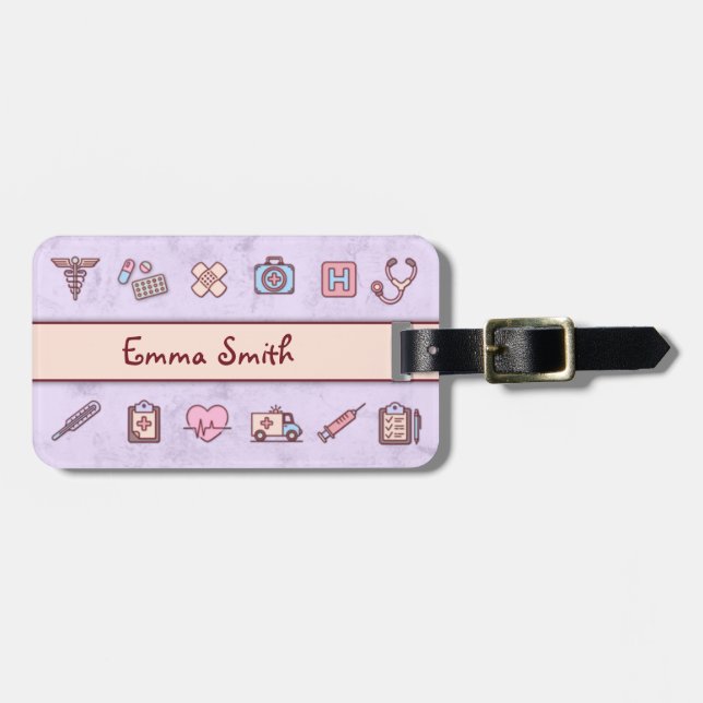 Niedliche Yami Kawaii Pastel Gepäckanhänger (Vorderseite horizontal)