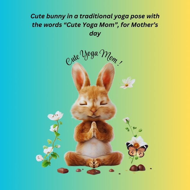 Niedliche Yoga-Mama ! Hase Hoodie (Von Creator hochgeladen)