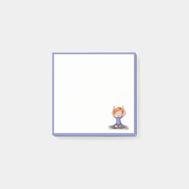 Niedliche Yoga-Meditationsstation für Mädchen Post-it Klebezettel (Vorderseite)