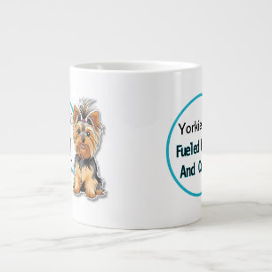 Niedliche Yorkie Dog Hair kümmert sich nicht Jumbo-Tasse