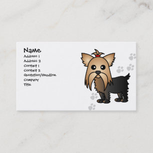 Niedliche Yorkshire-Terrier-Hundegeschäfts-Karte Visitenkarte