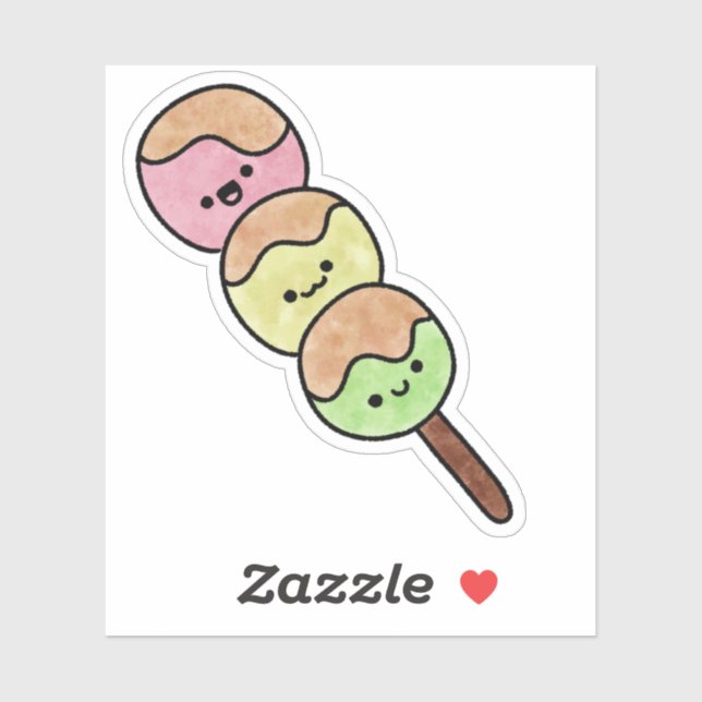 Niedliche Yummy Dango Aufkleber (Blatt)