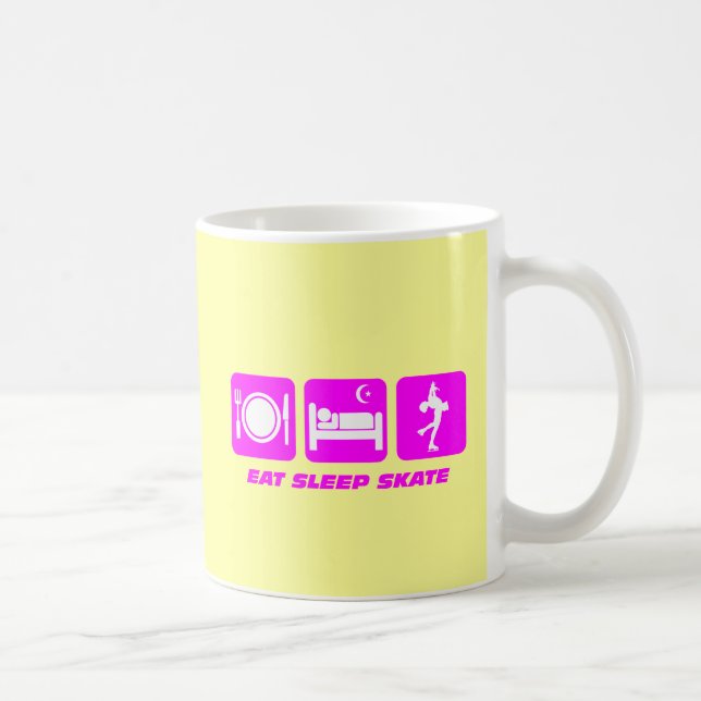 Niedliche Zahl Skaten Kaffeetasse (Rechts)