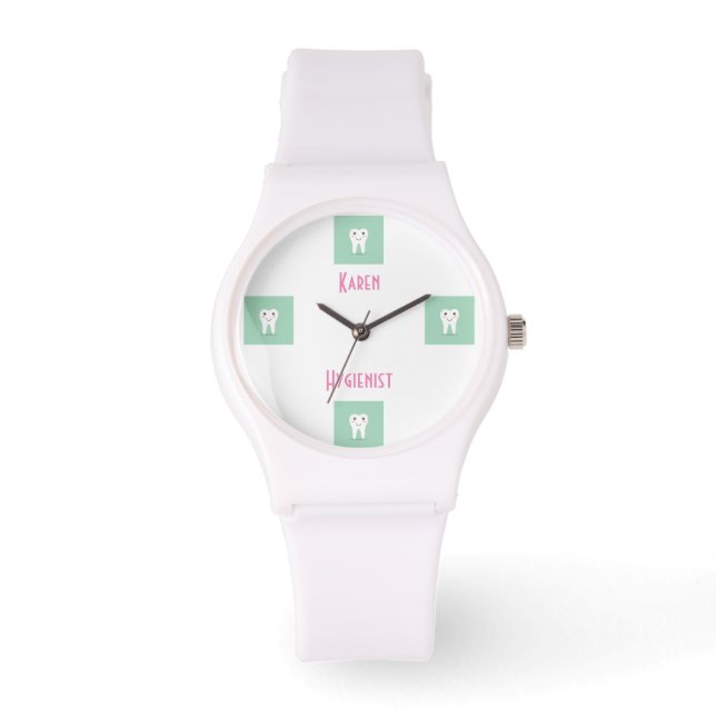 Niedliche Zahnarzthygienie Armbanduhr (Vorderseite)