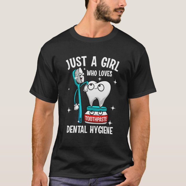 Niedliche Zahnhygiene-Design für Mädchen - Frauen  T-Shirt (Vorderseite)