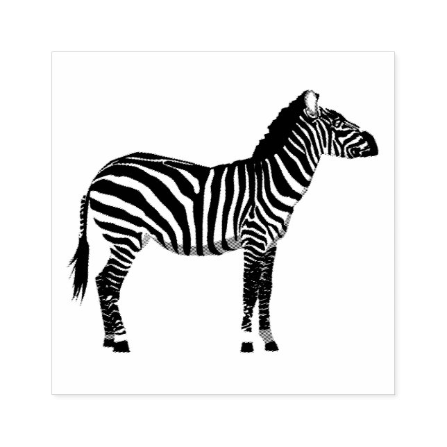 Niedliche Zebra-Grafik Gummistempel (Prägung)
