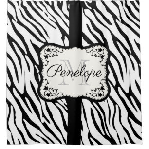 Niedliche Zebra Print Duschvorhang