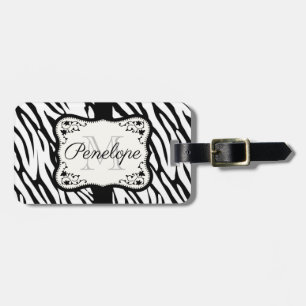 Niedliche Zebra Print Gepäckanhänger