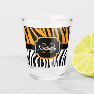 Niedliche Zebra Print Schnapsglas