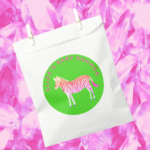 Niedliche Zebras Babydusche Geschenktütchen