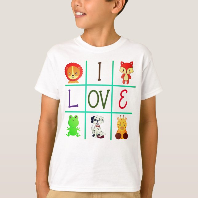 Niedliche Zehentiere personalisiert T-Shirt (Vorderseite)