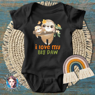 Niedliche Zeitnischen Ich Liebe meine große Pfote Baby Strampler