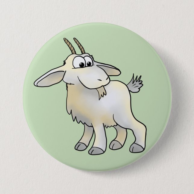 Niedliche Ziege Button (Vorderseite)