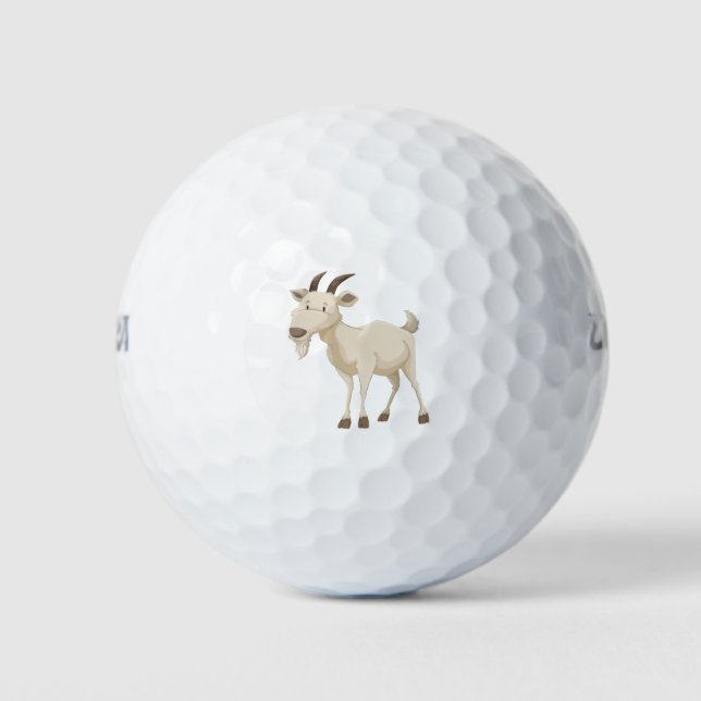 Niedliche Ziege Golfball (Vorderseite)