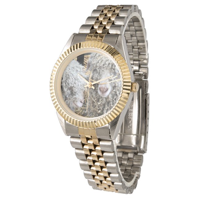 NIEDLICHE ZIEGEN ARMBANDUHR (Schrägansicht)
