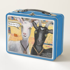 Niedliche Ziegen Art Metal Lunch Box