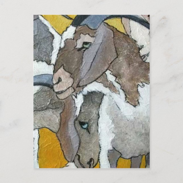 Niedliche Ziegen Postkarte (Vorderseite)
