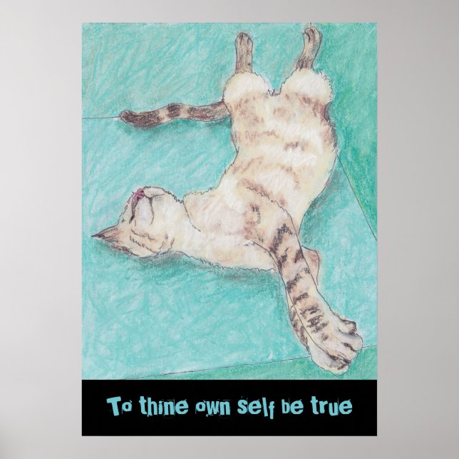 Niedliche Ziegenkatze zitiert Shakespeare Poster (Vorne)