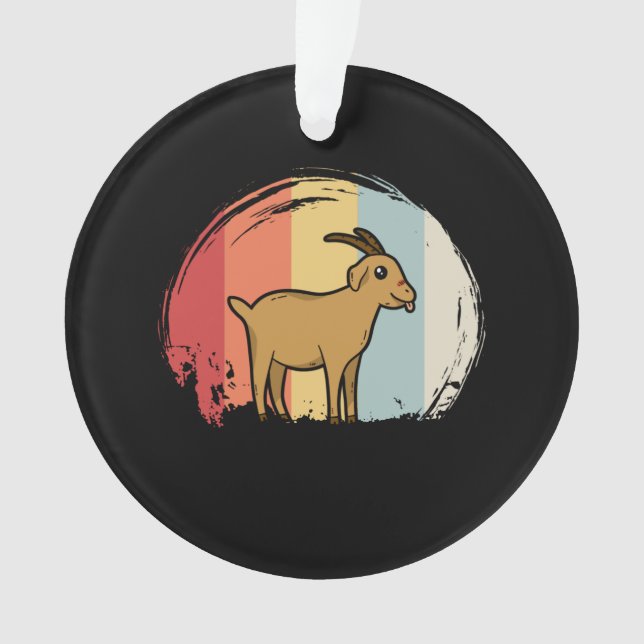 Niedliche Ziegenrückführung Ornament (Vorderseite)