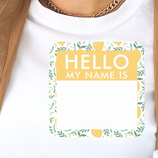 Niedliche Zitronen Hallo mein Name ist Aufkleber (Von Creator hochgeladen)