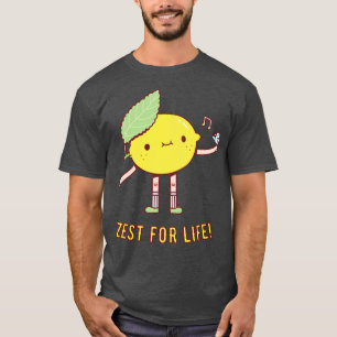Niedliche Zitronen- und Vogelzest T-Shirt