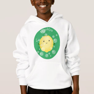 Niedliche Zitronenfrüchte Cartoon Blasen Veranscha Hoodie