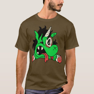Niedliche Zombie Unicorn Funny Halloween Tiere T-Shirt