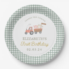 Niedliche Zuchttierzucht Barnyard Birthday Pappteller