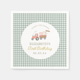 Niedliche Zuchttierzucht Barnyard Birthday Serviette
