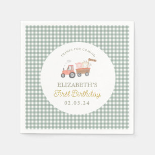 Niedliche Zuchttierzucht Barnyard Birthday Serviette