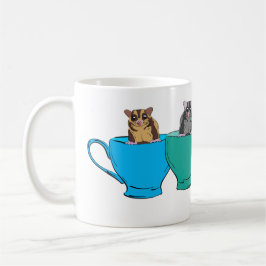 Niedliche Zuckerhut in Teebeete Illustrierte Tasse