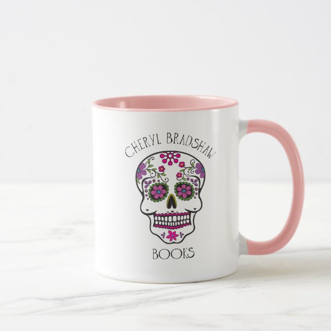 Niedliche Zuckerschädel-Kaffee-Tasse Tasse (Rechts)